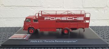 "Porsche Renntransporter"  MAN 635  Schuco /  Pro.R 43. beschikbaar voor biedingen