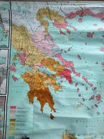 Kaart van Griekenland 2x1 Meter ongeveer, Antiek en Kunst, Antiek | Schoolplaten, Ophalen of Verzenden