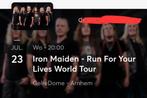 Iron maiden 2 zitplaatsen Gelredome 23 juli, Tickets en Kaartjes, Juli, Hard Rock of Metal