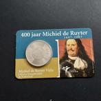 5 euro in coincard 400 jaar Michiel de Ruyter UNC, Ophalen of Verzenden, Koningin Beatrix, Euro's, Zilver
