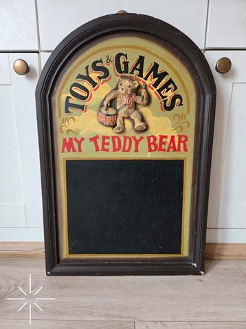 Vintage krijtbord 'My Teddy Bear' beschikbaar voor biedingen