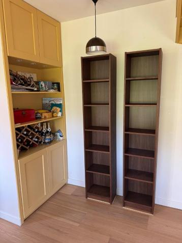 Billy boekenkasten (2 stuks) Ikea donkerbruin eikenpatroon - afbeelding 5
