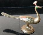 Messing koper beeldje pauw, Antiek en Kunst, Antiek | Koper en Brons, Ophalen of Verzenden