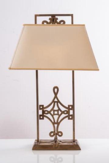 Banci grote tafellamp in verbronsd koper Italië Vintage beschikbaar voor biedingen