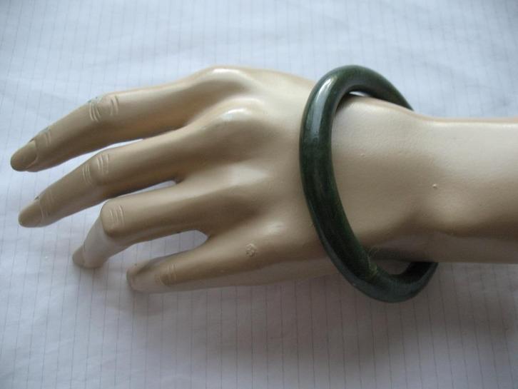 Gladde Armband Nefriet Jade  Nummer 2 Vintage  * BVaN **, Sieraden, Tassen en Uiterlijk, Antieke sieraden, Armband, Overige materialen