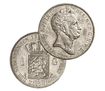 1 Zilveren Gulden Koning Willem I - 1840 (Pr+) beschikbaar voor biedingen