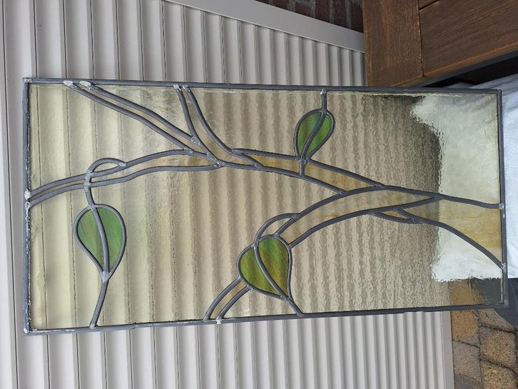 Glas in lood panelen, Doe-het-zelf en Verbouw, Glas en Ramen, Gebruikt, Gevelraam of Ruit, 80 tot 120 cm, 80 tot 120 cm, Dubbelglas