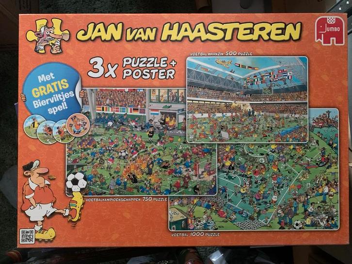 Jan van Haasteren Voetbal Puzzel - 3 Stuks, Hobby en Vrije tijd, Denksport en Puzzels, Legpuzzel, 500 t/m 1500 stukjes, Ophalen