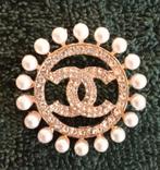 Elegante Broche met Parel en Strass C1, Met strass, Overige materialen, 4 tot 7 cm, Ophalen of Verzenden