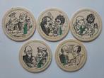 set van 5 bierviltjes 7-UP  jaren '70, Ophalen of Verzenden, Gebruikt, Overige typen