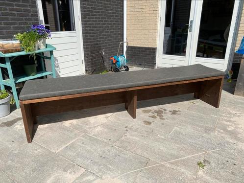 Eetbank 250x50 incl zitkussen, Huis en Inrichting, Banken | Bankstellen, Gebruikt, Rechte bank, Vierpersoons of meer, 250 tot 300 cm