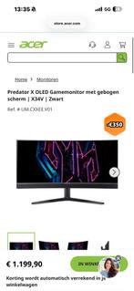 Predator X34 v Gaming Monitor vlekken in printscreen, Gebruikt, 101 t/m 150 Hz, Quad HD (2K), Ingebouwde speakers