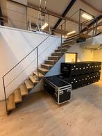 Design trap staal / houten treden, Ophalen, 2 tot 4 meter