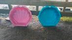 Zandbak schelpen roze en blauw, Ophalen, Gebruikt