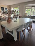 Eetkamer stoelen wit met eiken houten poot, Huis en Inrichting, Stoelen, Gebruikt, Wit, Scandinavisch, Vijf, Zes of meer stoelen