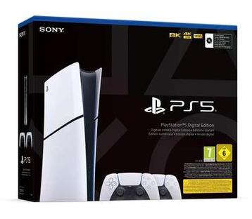 Playstation 5 Slim Digital Edition + 2 controllers + headset beschikbaar voor biedingen