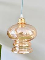 Vintage glazen lampenkap hanglamp lamp, Huis en Inrichting, Lampen | Hanglampen, Ophalen of Verzenden, Gebruikt