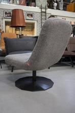 Luxe fauteuil Lush Jess design metaal stof draaibaar naturel, Huis en Inrichting, Ophalen, 75 tot 100 cm, Zo goed als nieuw, Metaal