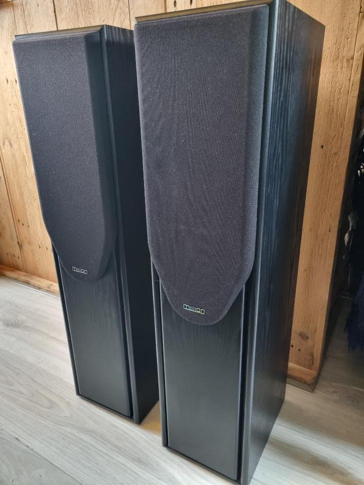 Mission 733i zuilluidsprekers (igst), Audio, Tv en Foto, Luidsprekers, Gebruikt, Front, Rear of Stereo speakers, 60 tot 120 watt