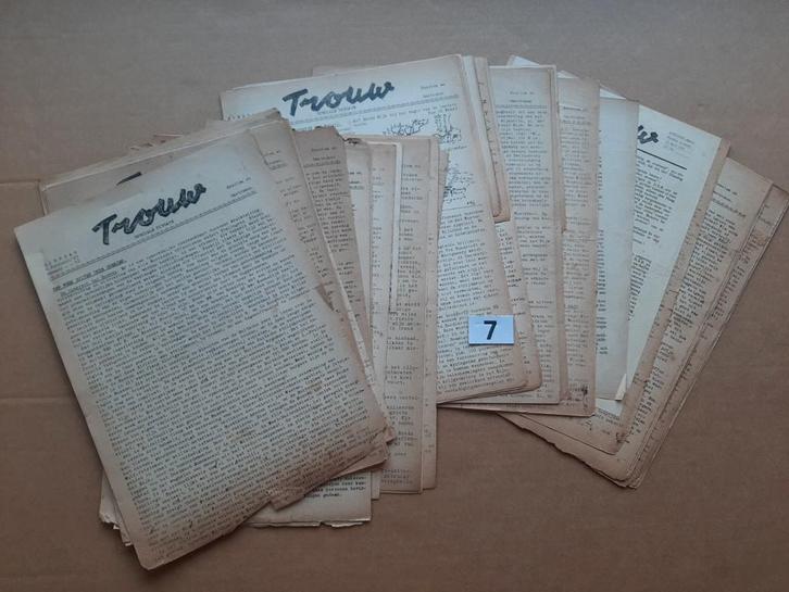 Verzet illegale krant TROUW  Haarlem en omgeving, Verzamelen, Militaria | Tweede Wereldoorlog, Landmacht, Boek of Tijdschrift