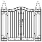 Poort 121x8x120 cm smeedijzer zwart, Bdi, Adb, Nieuw, Ophalen of Verzenden