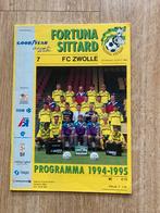 PROGRAMMABOEKJE FORTUNA SITTARD-FC ZWOLLE 94-95, Verzamelen, Ophalen of Verzenden, Zo goed als nieuw, Overige binnenlandse clubs