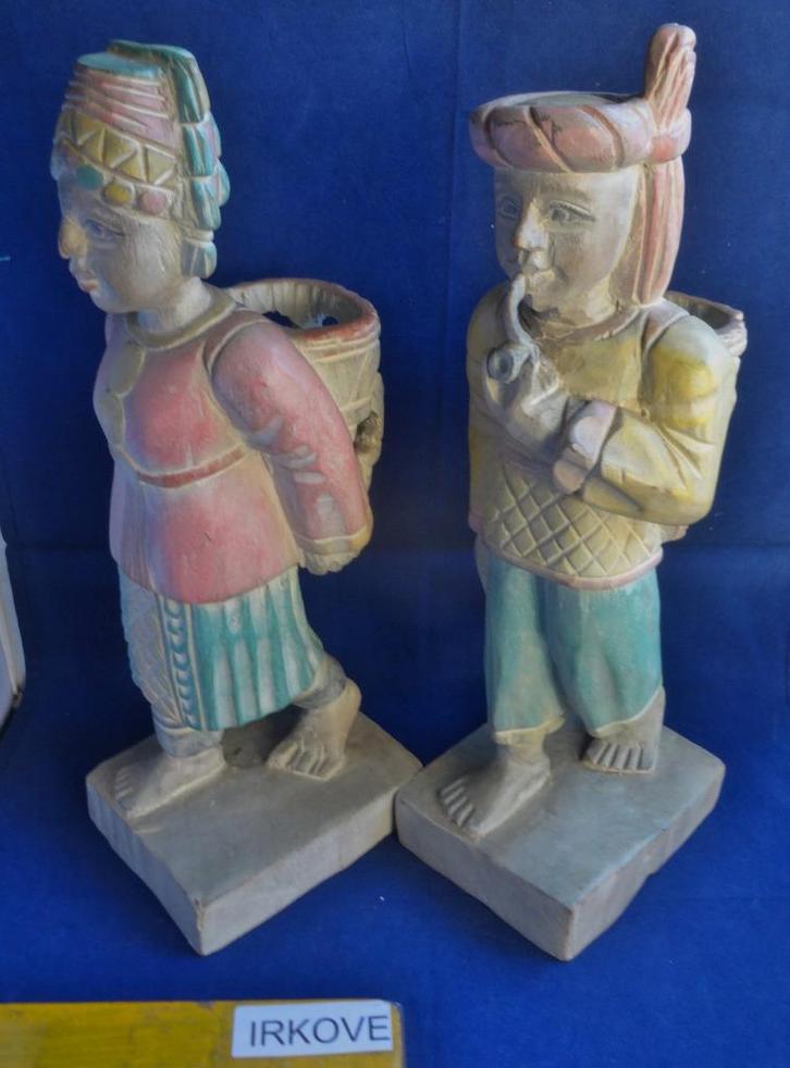 THAIS ECHTPAAR MET MANDEN * Hout *, Antiek en Kunst, Kunst | Beelden en Houtsnijwerken, Verzenden