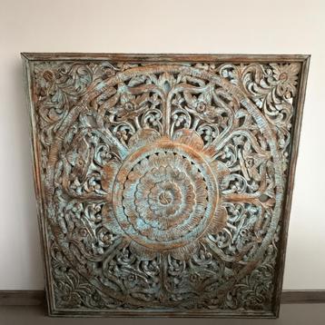 Houtwerk Wandpaneel 150x 150 Bali / Ibiza stijl beschikbaar voor biedingen