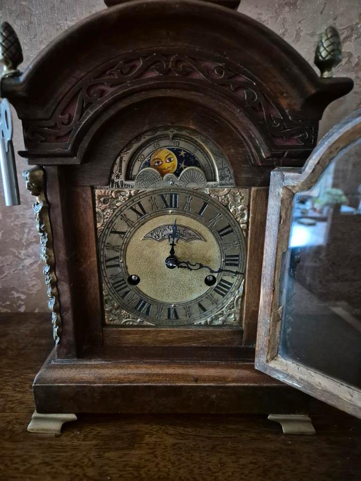 Staand klokje John Taylor London schoorsteenklok klok antiek, Antiek en Kunst, Antiek | Klokken, Ophalen