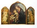 Drieluik Icoon Madonna met Boek 2 Aartsengelen Botticelli, Ophalen of Verzenden