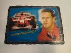 Vintage: leisteen plaat Michael Schumacher - Ferrari F1, Ophalen of Verzenden, Zo goed als nieuw, Formule 1