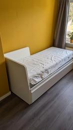 IKEA Flekke uitschuifbed met twee matrassen, 160 cm, Wit, Zo goed als nieuw, Hout
