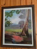 Oud Schilderij - Landschap met Boom, Ophalen