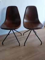 Houtlook eetkamerstoelen, Huis en Inrichting, Stoelen, Ophalen, Zo goed als nieuw, Bruin, Twee