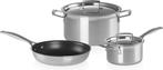 Le Creuset Pannenset Magnetik - Triply RVS - Inductie - Koek, Verzenden, Nieuw, Pannenset, Rvs
