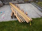 Geïmpregneerde ventilatielatten 420cm + kortere stukken, Minder dan 25 mm, Zo goed als nieuw, 300 cm of meer, Balk