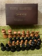 Antiek Avento chess StauntonVerzwaard Lood Vilt Koninghoogte, Ophalen of Verzenden, Gebruikt, Schaken