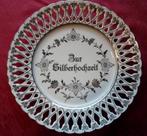 Porseleinen wandbord "Zur Silberhochzeit" G.W. Röslau, Ophalen of Verzenden