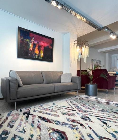 Nieuw Leolux Bellice bank Negev leder 50% korting, Huis en Inrichting, Banken | Bankstellen, Nieuw, 75 tot 100 cm, Leer, Ophalen