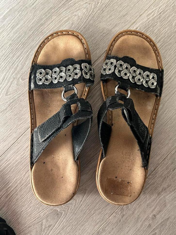 Rieker Sandalen Maat 40 bijna gratis, Kleding | Dames, Schoenen, Gedragen, Slippers, Zwart, Ophalen