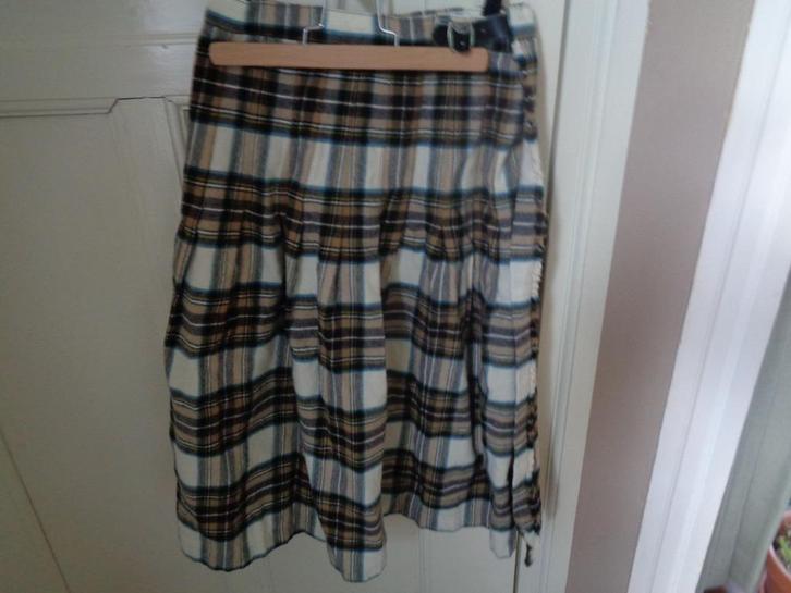 KINLOCH ANDERSON schotse kilt/rok:mt 36/38, Kleding | Dames, Rokken, Zo goed als nieuw, Maat 36 (S), Beige, Onder de knie, Ophalen of Verzenden