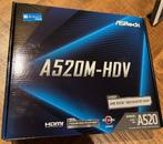 MAINBOARD ASROCK A520M-HDV AM4 socket, DDR4, Nieuw, Ophalen of Verzenden, Micro-ATX
