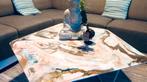 Koffietafel marble salontafel marmer epoxy tafel, Overige vormen, Nieuw, Minder dan 45 cm, Ophalen of Verzenden