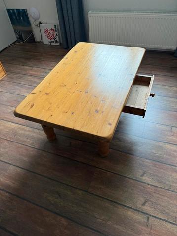 Grenen Salontafel met Lade beschikbaar voor biedingen