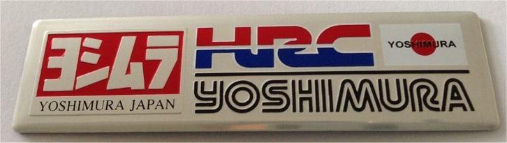 Yoshimura aluminium Uitlaatplaatje #5, Motoren, Accessoires | Stickers, Ophalen of Verzenden