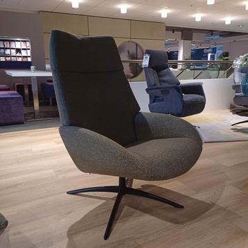 draaifauteuil met voetbank luxe stof