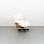 1 Herman Miller  Eames Lounge Chair Wit Leer Notenhout, Huis en Inrichting, Fauteuils, Ophalen of Verzenden, Leer, Zo goed als nieuw