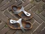 BIRKENSTOCK GIZEH ZILVER 37, NU GRATIS VERZENDING, Slippers, Overige kleuren, Verzenden, Zo goed als nieuw