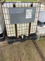 IBC 1000 liter met kapotte kraan, Ophalen, Kunststof, Gebruikt, Met kraantje