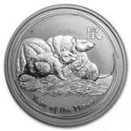 Lunar 2 Year of the mouse 2008 1oz, Verzenden, Losse munt, Zilver